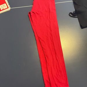 Red leggings